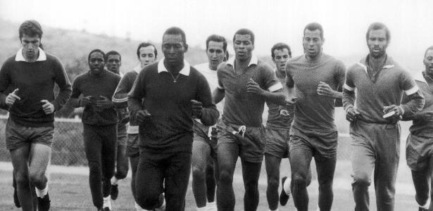 Un allenamento della Seleçao in vista dei Mondiali di Messico '70