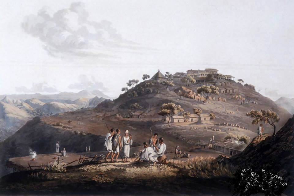 Rappresentazione di un centro abitato dell'Eritrea ai tempi del Medri Bahri nel 1805 @Alchetron