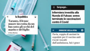 I titoli delle testate considerate: La Repubblica, Fanpage.it, Il Corriere della Sera