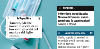 I titoli delle testate considerate: La Repubblica, Fanpage.it, Il Corriere della Sera