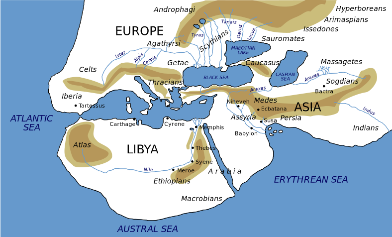 Il mondo come descritto da Erodoto nel V secolo