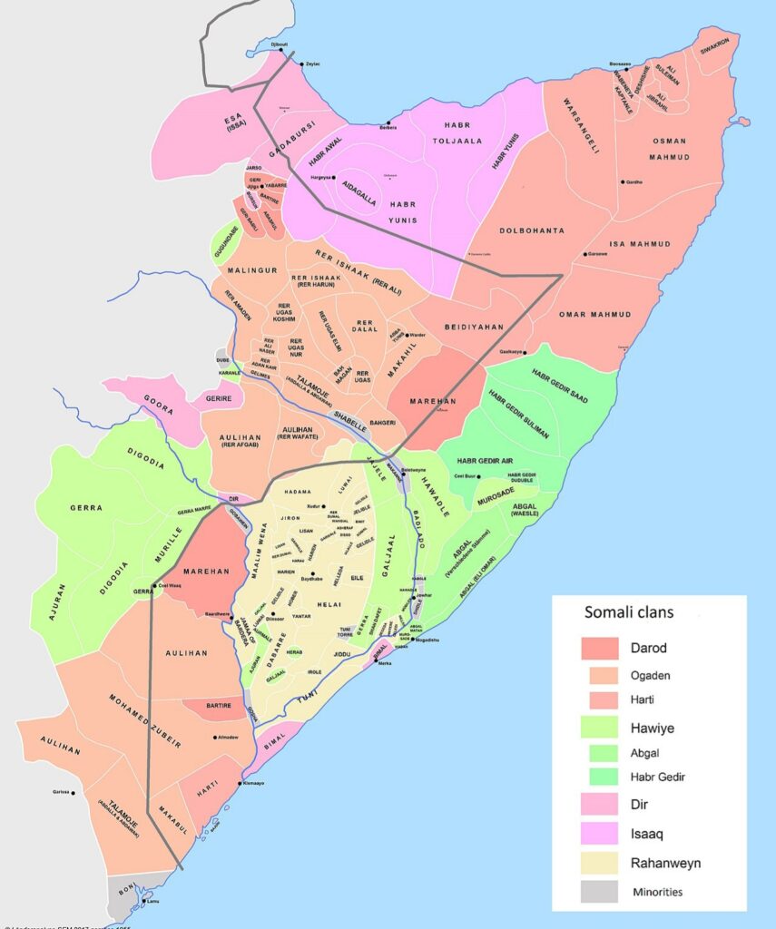 Carta dei clan somali