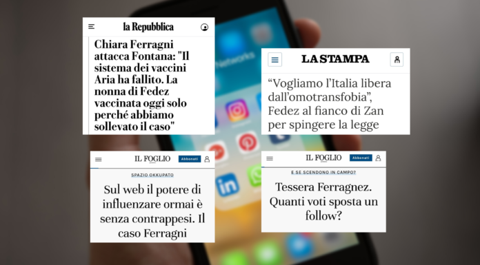 I titoli delle testate analizzate: La Repubblica, La Stampa e Il Foglio