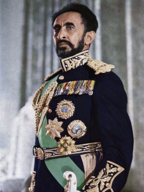 Hailé Selassié nel 1970, ultimo Negus della storia dell'Etiopia