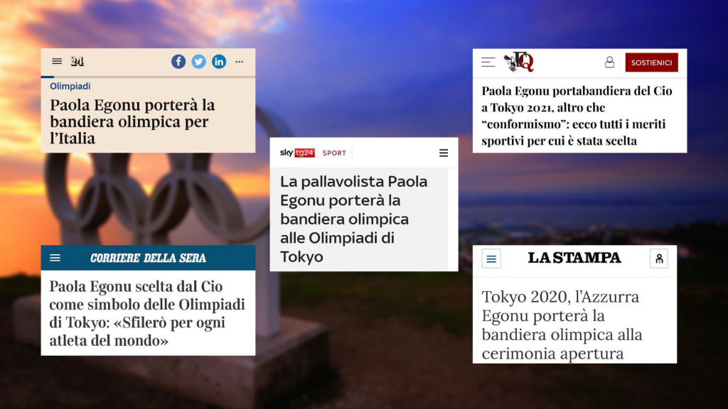 I titoli delle testate considerate: Il Sole 24 Ore, Il Corriere della Sera, Sky TG24, Il Fatto Quotidiano e La Stampa